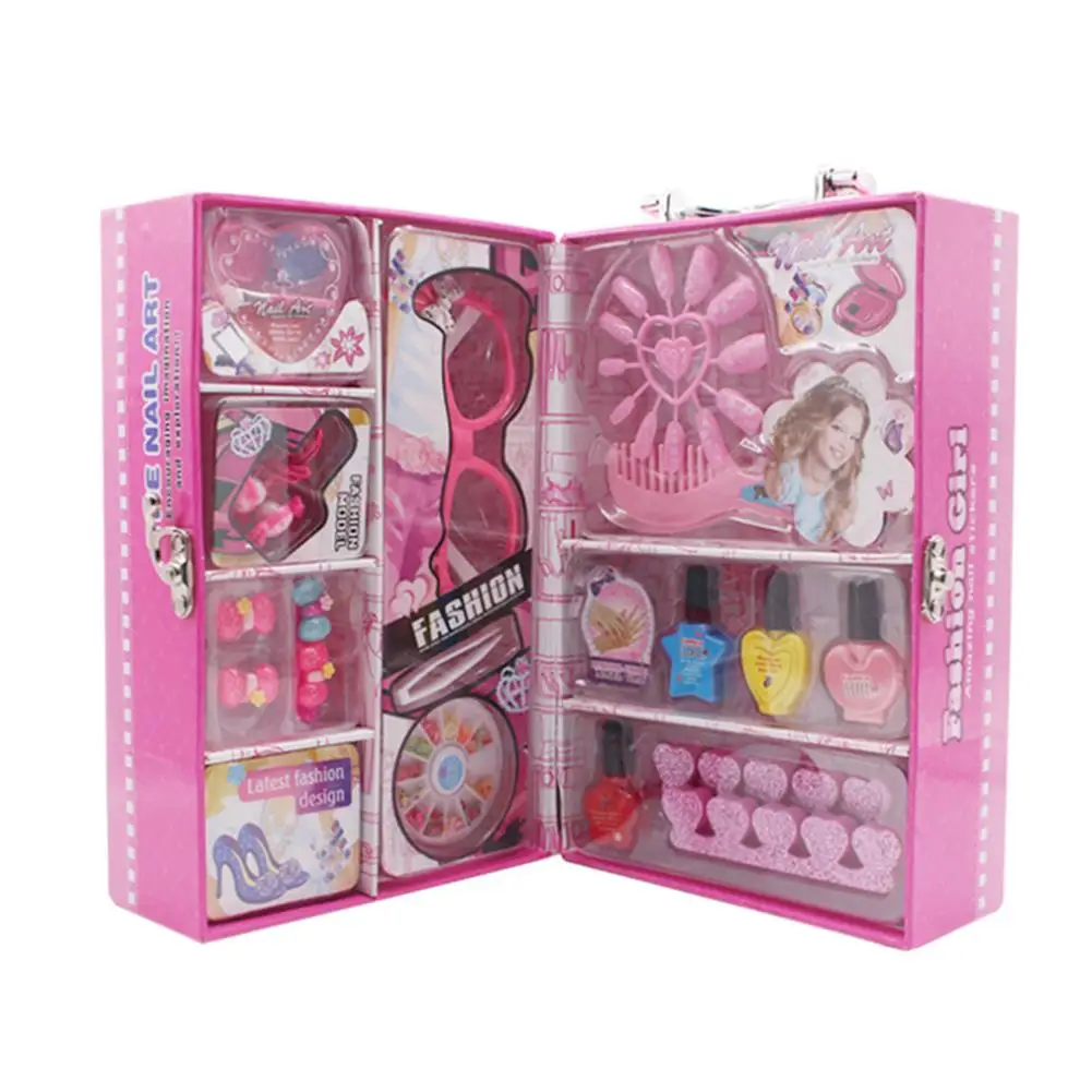 

Children's Makeup House Playing Toys Non-toxic Water-based Peelable Nail Polish Princess Cosmetic Gift Pretend Play toys for kid