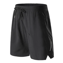 Men's Quick - Dry Training and Fitness Shorts with Five Pockets - 4XL (Black)