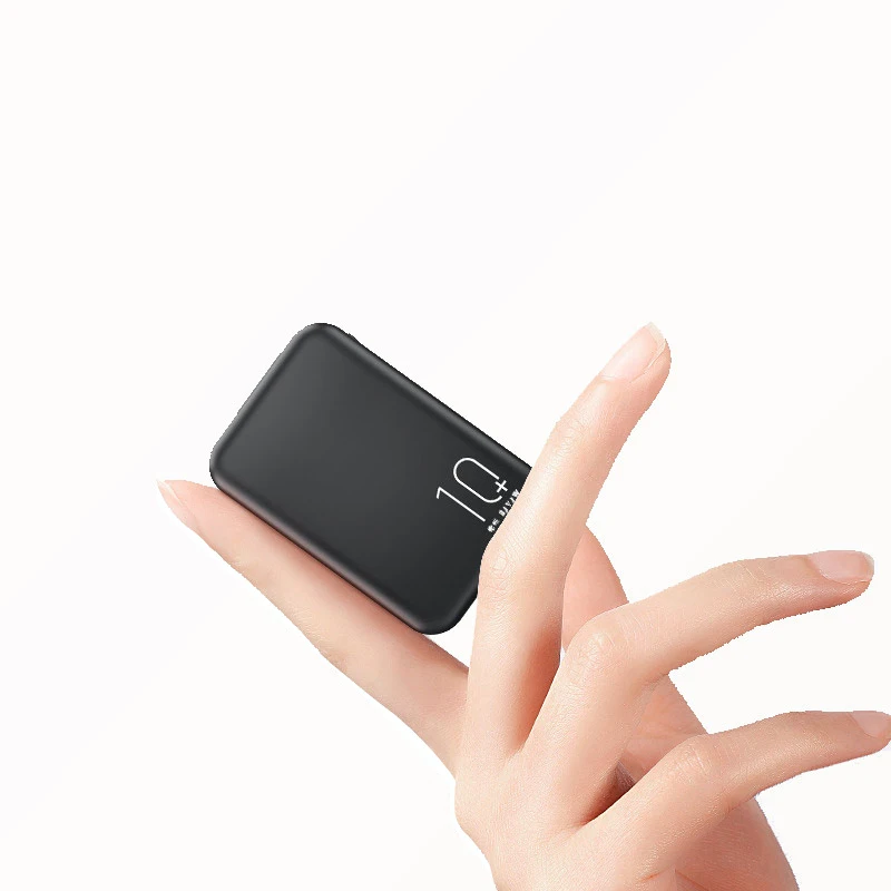 20000mAh Mini Power Bank Tpye C Intput Quick Charge Side Display Portable Charger Dual USB Fast