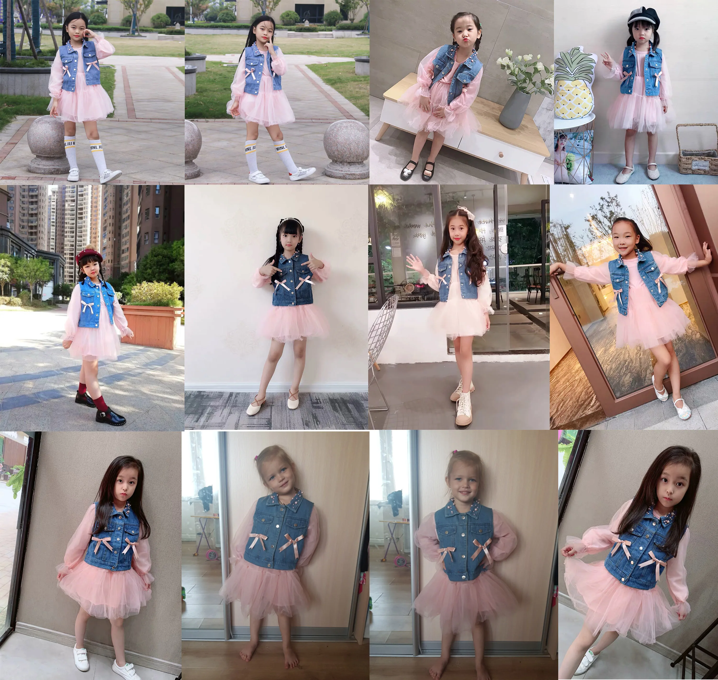 Ковбойские куртки; платье для девочек; новое весеннее кружевное розовое платье с длинными рукавами; Детские платья для девочек; осенняя одежда; вечерние костюмы принцессы