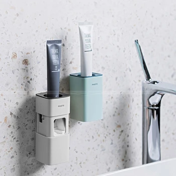 

Automatic Toothpaste Squeezer Plastic Dust-proof Toothpaste Dispenser Lazy Tube Squeezer Home Bathroom Accessories Sets