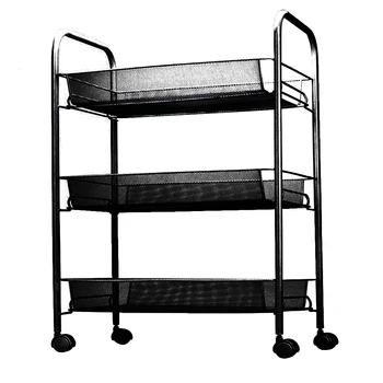 

Multifunctional 3-Layer Removable Kitchen Trolley Holder Shelf Storage Rack Organizer With Wheel Hotel restaurant kitchen Tool