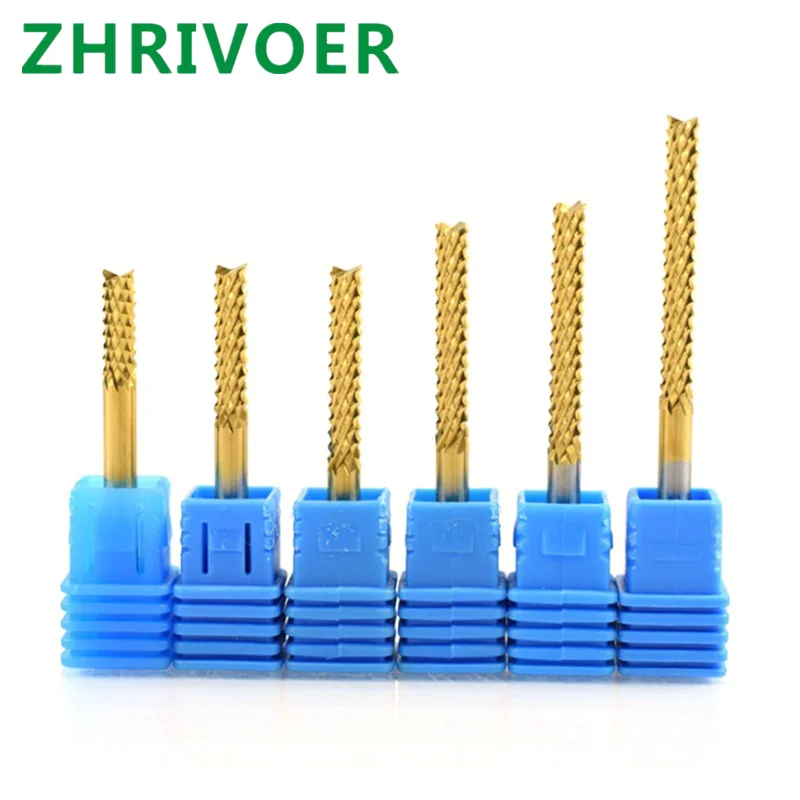 

PCB corn milling cutter hard alloy platinTitanium plating deep hole drilling tungsten steel carving machine cutter circuit board