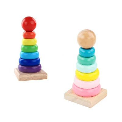 

Rainbow Toy Wooden Rainbow Blocks Baby Blocks Educational Toys For Children Toddler Toy Gift New Drop Ship