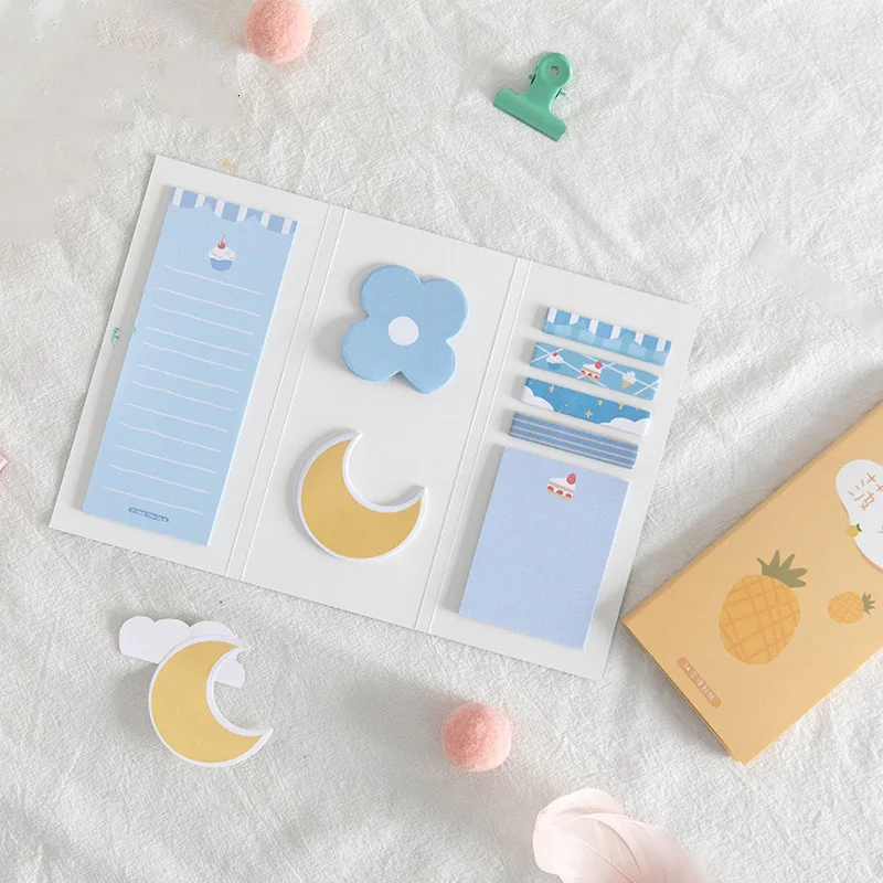 Kawaii фрукты блокноты Милые Складные Липкие заметки наклейки для письма детей DIY