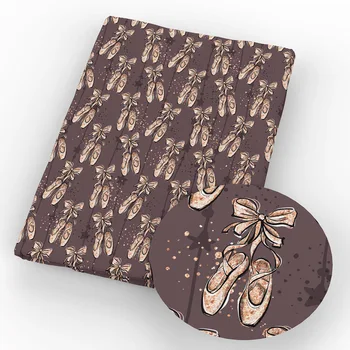 

David accessories 50*145cm Ballet Shoes Patchwork Printed Polyester Cotton Fabric Patchwork Bedding Quilting Fabric,c11843