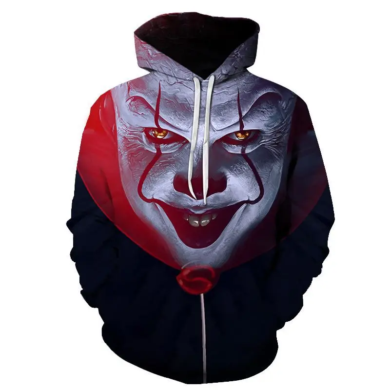 Horror Movie IT Clown 3D Printed Hoodie Sweatshirts IT Chapter Two Film Pullover Men Women Casual Streetwear Funny Hoodies - Цвет: 6216