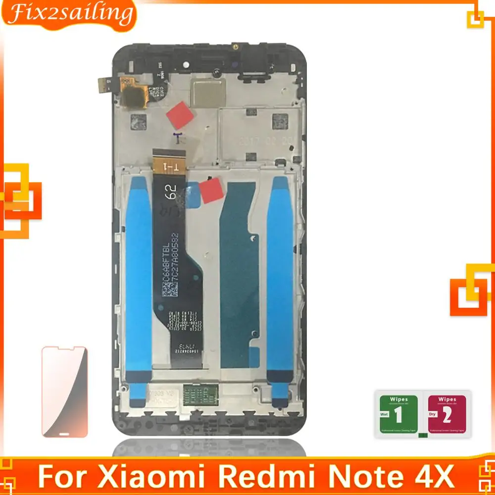 ЖК дисплей Fix2sailing для Xiaomi Redmi Note 4X 100% тестирование сенсорный экран дигитайзер в