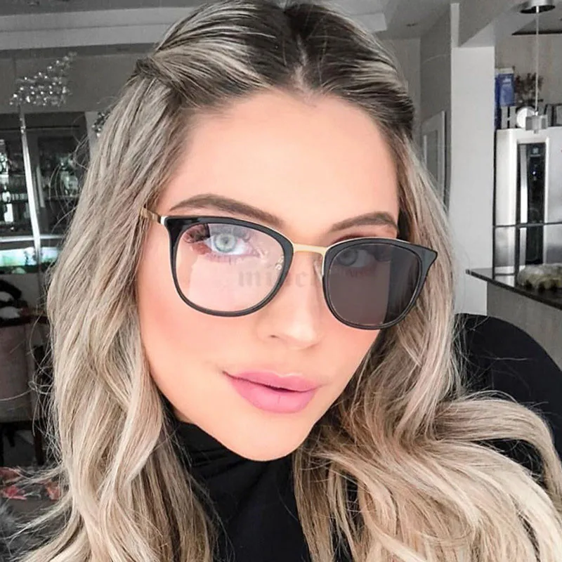 

Round Photochromic Finished Myopia Glasses Photosensitive Chameleon Anti-glare Change Color Lens Prescription Glasses FML