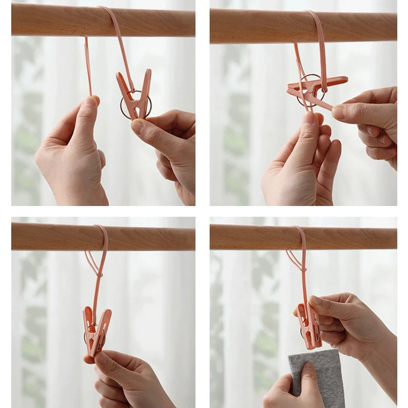 Multipurpose Plastic Clothes Pegs Bathroom Towel Clip Clothespins Underwear Socks Drying Clothing Storage Supplies 1/6/12pcs clothes pegs