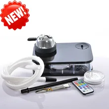 Современный акриловый кальян черный наргиль наргил Бонг для курения с светодиодный свет с фабрики Прямая