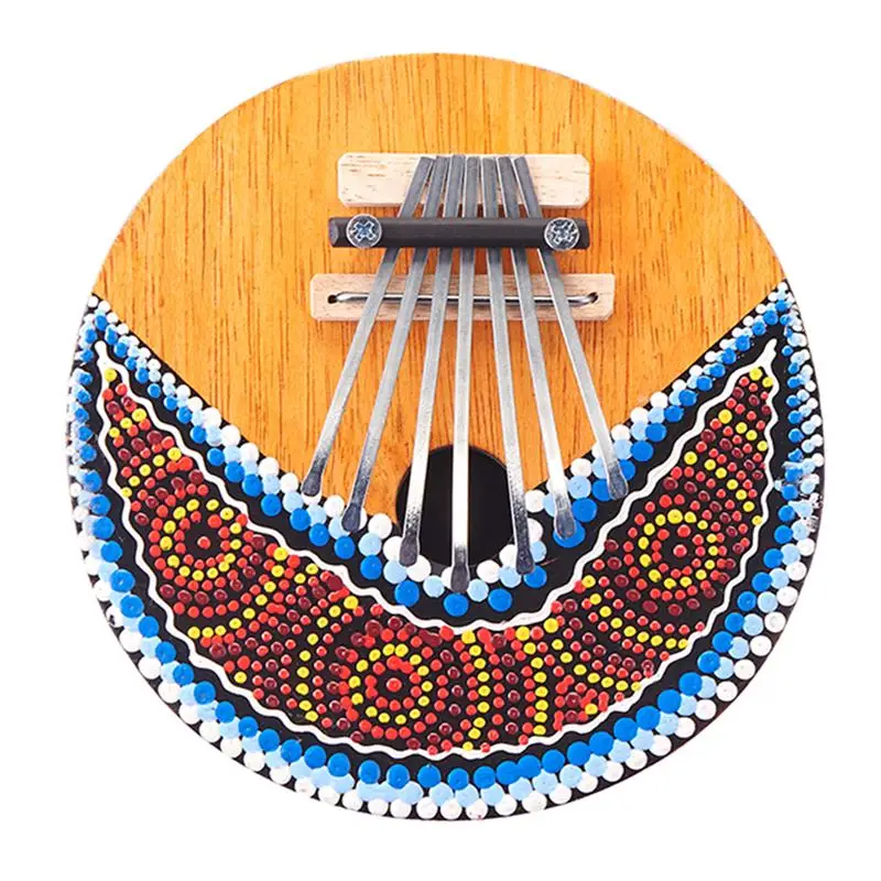 Kalimba Thumb Piano-7 клавиш-настраиваемый-Кокосовая Скорлупа-окрашенный