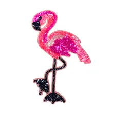 Блесток Фламинго большой вышивкой мозаичный из кусочков Декоративная Одежда обувь и сумка для шляп аксессуары для одежды