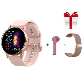 

Women Smart Watch+Strap+Earphone/Set Smart Watch IP68 Waterproof Heart Rate Monitor 1.22inch Color Screen Fitness Tracker