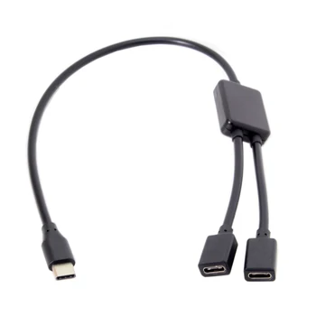 

Chenyang USB-C Female Hub Dual Ports to Type-C Cable Converter Cord For Lap top Mac book Note book PC & Mouse & Flash Disk