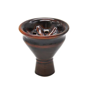 

Small Size Ceramic Hookah Bowl Egyptian Glazed Clay | Compatible with Khalil Mamoon Hookah Set Quick Heat For Hookah Smoking