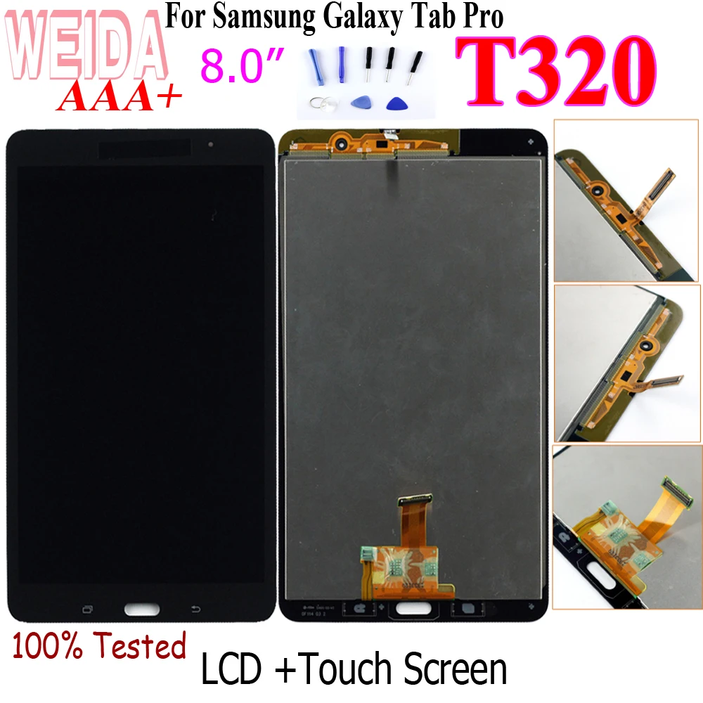 WEIDA T320 lcd Replacment " для samsung Galaxy Tab Pro 8,4 T320 SM-T320 жк-дисплей кодирующий преобразователь сенсорного экрана в сборе T320 wifi