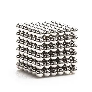 

5MM 216 pieces of magnet sculpture building blocks toy intelligence learning - office toys and adult decompression (shiny silver