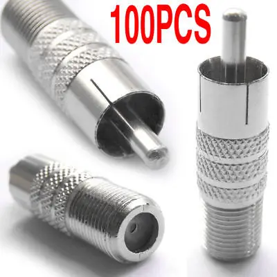 

DHL/EMS 500PCS RCA Male to F Female Plug Coax Straight adapterS-A8