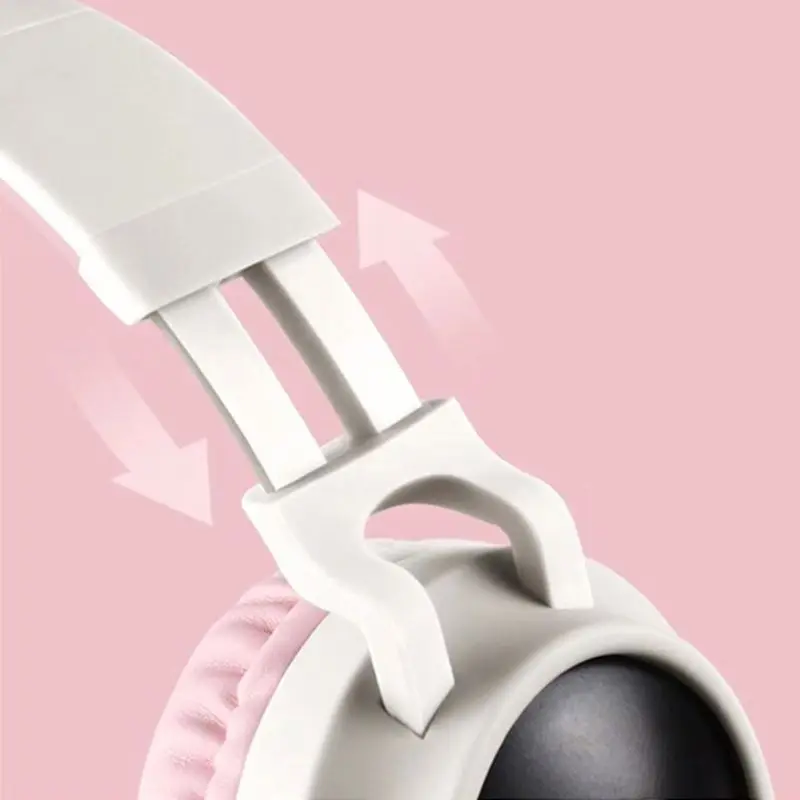 Wireless Bluetooth 5 0 Headset Head mounted Stereo Sound LED Light Headphones