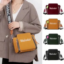 Новинка, женские сумки, женские сумки через плечо, сумки с буквенным принтом и широким ремешком, Модные Цветные повседневные сумки на молнии