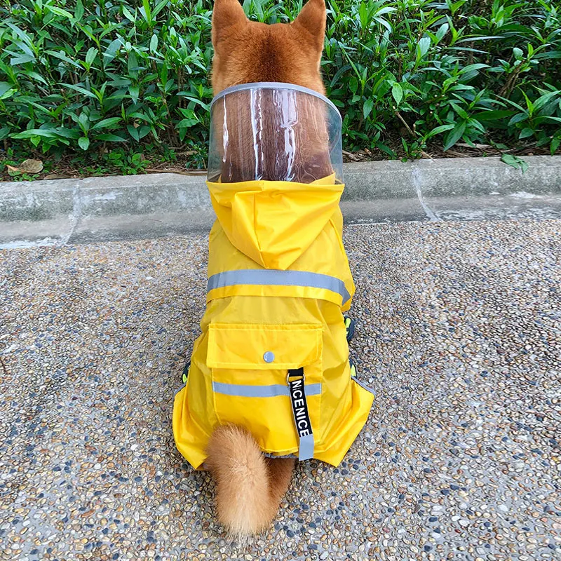 Водонепроницаемый дождевик для собак, уличная дышащая куртка для маленьких собак с капюшоном, прозрачный комбинезон для щенков дождевые пальто, товары для домашних животных