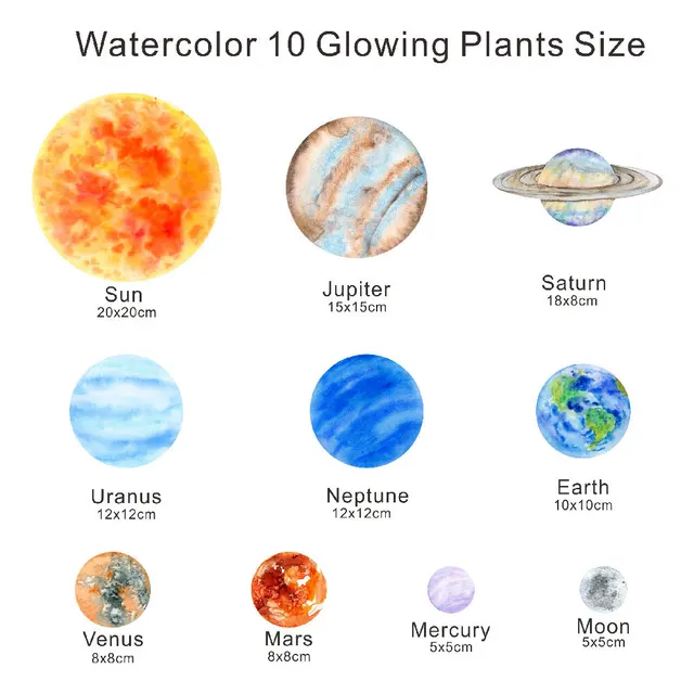 Amazon Luminous Planets And Stars Home Decals Glow In Dark Wall Stickers Wallpaper  Glow In The Dark Sticker Wall Sticker - Wall Stickers - AliExpress