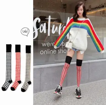 

Sexy Socks Striped Long Socks Women Long Stockings Warm Thigh High Socks For Ladies Girls New Fashion Knee Socks Women