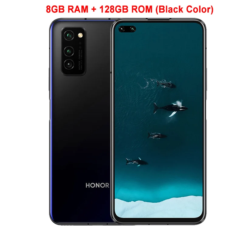 Black 8GB 128GB Мобильный телефон Honor V30 5G, 6,57 дюймов, 6 ГБ+ 128 ГБ, четыре ядра, 7 нм, Android 10 AI, тройная камера, 40 Вт, SuperCharge Samrtphone - Цвет: Black 8GB 128GB