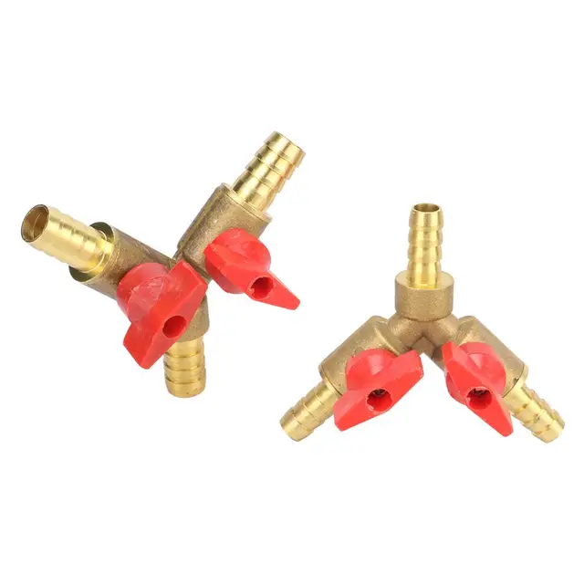 8 Mm -Es 10 Szöges Csatlakozás Y Forma Sárgaréz Szelep Öntözési Vízcső Tömlő Hasasszelep Gázcső Vízmelegítő Vízvezérlő - Image 6