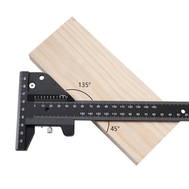 US $25.98 0150mm Metric Scriber Gauge Aluminum Alloy MultiFunction Mark Line Woodworking Ruler For Marking Measuring Tool