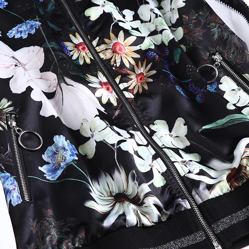 

2019 Autumn New Style Baseball Uniform-Style Coat Versatile Printed Coat Slimming