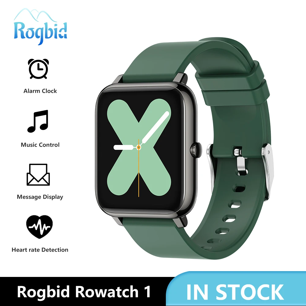 Rogbid Rowatch 1 Smart Watches Men Full Touch Fitness Tracker Heart Monitor Smart Clock Waterproof Smartwatch Women Android IOS