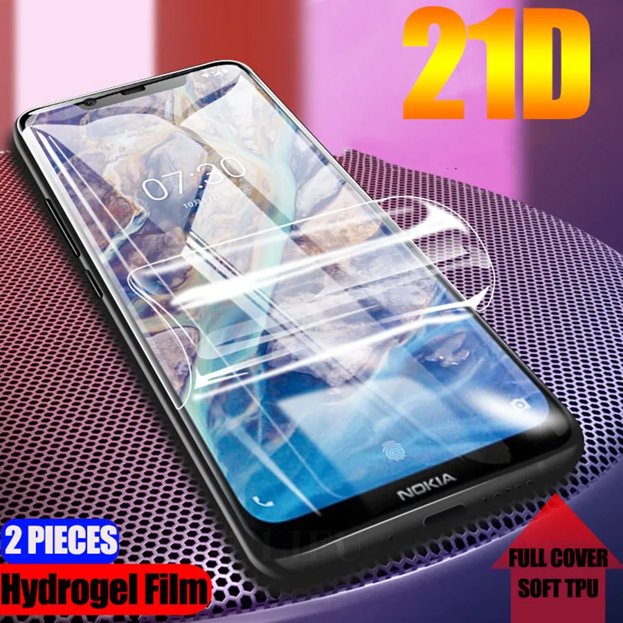 21D ТПУ гидрогель пленка для Nokia 7 1 6 5 3 2 Plus 8 Защитная с полным покрытием из Экран