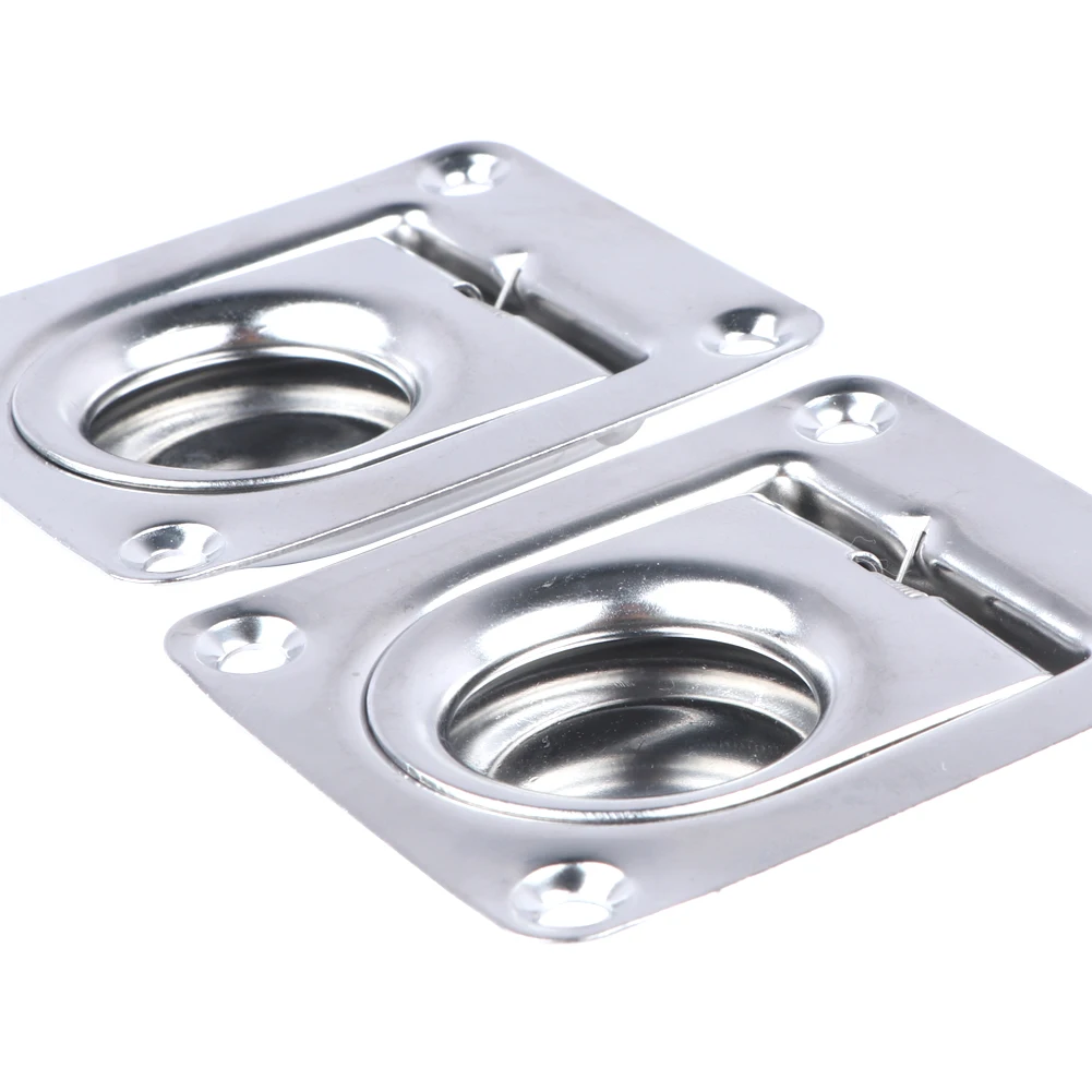 

2 pieces stainless steel boat lift handle marine yacht locker pull ring 2.5" Boat Parts Accessories