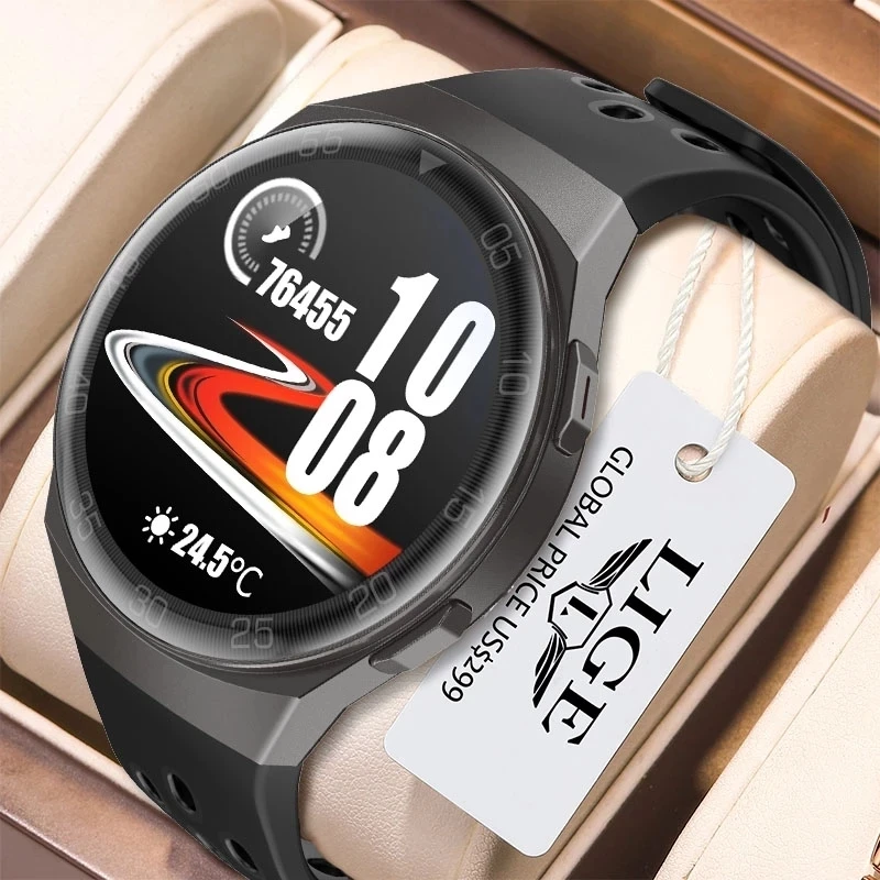 LIGE Volle Touchscreen Smartwatch Blutdruck Herz Rate Monitor Smart Uhr