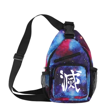 

Demon Slayer Kimetsu no Yaiba unisex Cool Logo Fashion simple and New messenger bag shoulder Waist bags 2019 New Arrival Bags