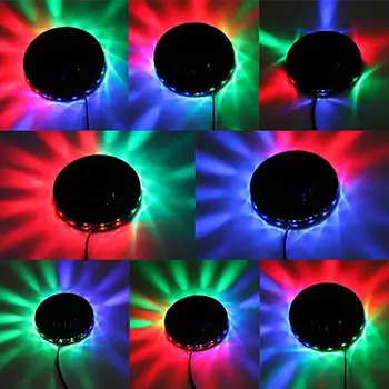 

Mini 48 RGB LEDs Sunflower Lights Colorful Heronsbill Hang Wall Lamp Disco DJ Party Show Rotate Horse Race Stage Lighting