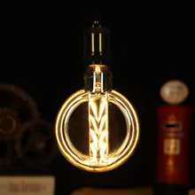 G125 Эдисон лампы диск с ЖК-дисплеем лампочка в квартиру стрелы Творческий теплый свет Винтаж декоративная лампа накаливания 220 в 4 Вт