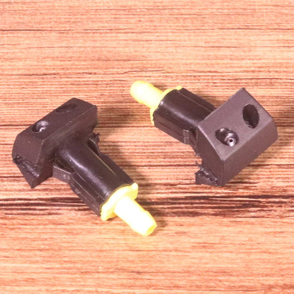 Wooeight 2Pcs Car Black Plastic Windshield Washer Wiper Water Spray Nozzle Fit for TIIDA Nissan Exterior Auto Accessories (5)