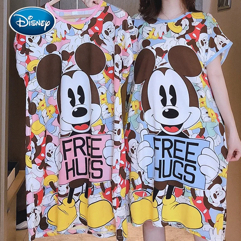 Night-Dress Mouse Minnie Women Disney Sleepshirts Print New Cartoon Short Loose Lovely