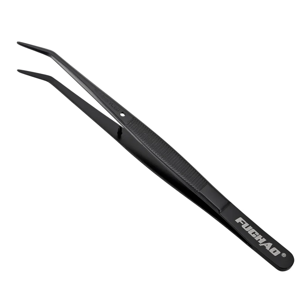 FUCHAO High Quality Black Bend Tweezer Length 148mm Sewing Machine