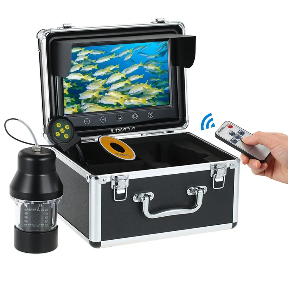 

Underwater Fishing Camera Fish Finder with Touch Buttons 9 Inch Large Color Screen 18 LEDs 360 Degree Rotating Camera