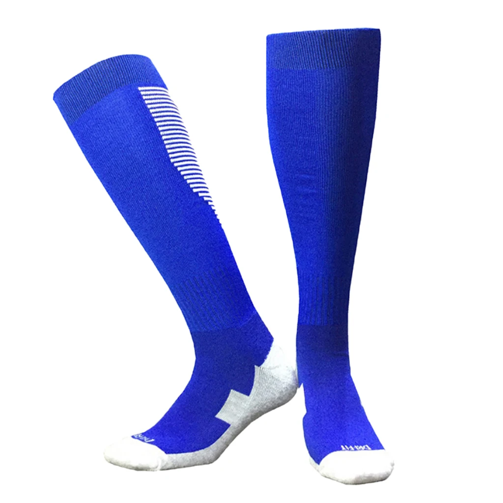 Football Socks Knee High Stripe Athletic Socks Sport Game Compression Stockings Breathable for Men Adults 