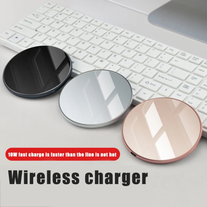 Mobile Phone Wireless Charger Fast Charging Type-C Round Portable for Home Office NC99