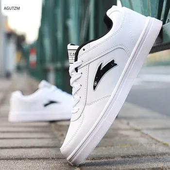 

AGUTZM Men Sneakers Summer Breathable running Shoes Super Light lace up Casual Shoes Male Tenis Masculino white flat shoes h79