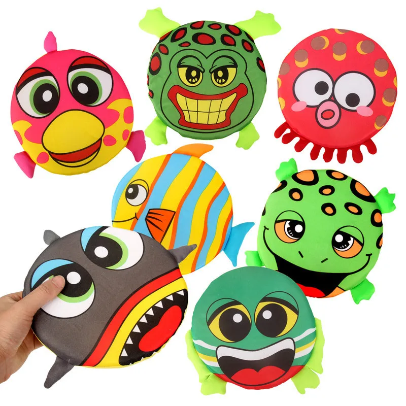 

Cloth Flying Saucer Kids Toy Flying Discs circular soft Safety Creative Frisbwe disc game parent-child interactive Outdoor sport