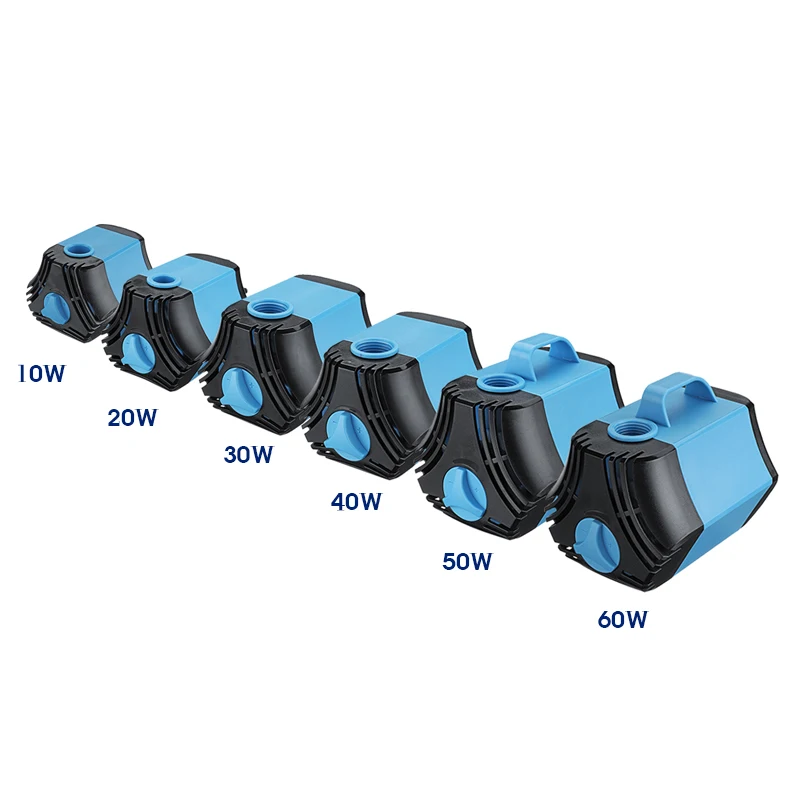 

10/20/30/40/50/60W 650-3500L/H Ultra-Quiet Submersible Water Pump Filter Fish Pond Fountain Aquarium Tank High-lift EU Plug 220V