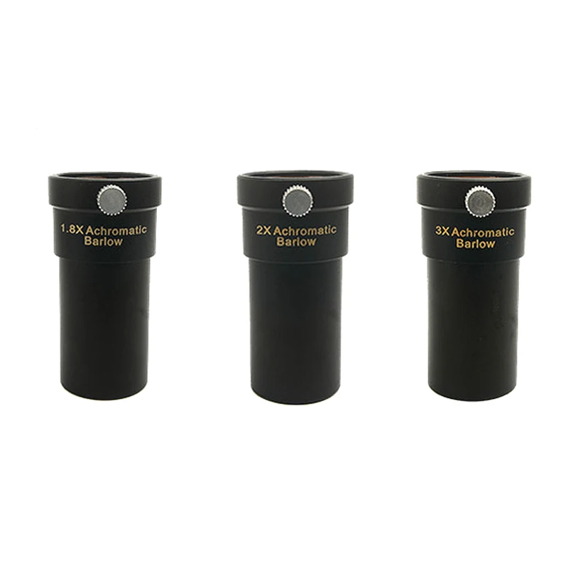 

1,25 дюймовый Ахроматический линза Барлоу 1.8X 2X 3X w/медное кольцо, алюминиевая рамка + Оптическое стекло для астрономического телескопа окуляра