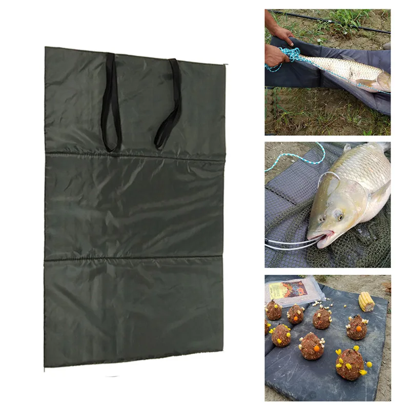 

Foldable Unhooking Mat Waterproof Landing Mat for Fish Protection Carp Fishing Tackle Lightweight Fish Fold Over Straps Pad Tool